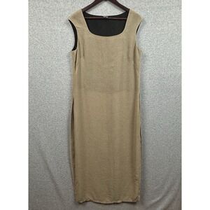 Vintage 90's Y2K Muse Maxi Tank Dress Womens 14 Polyester Sheer Gauzy Lagenlook